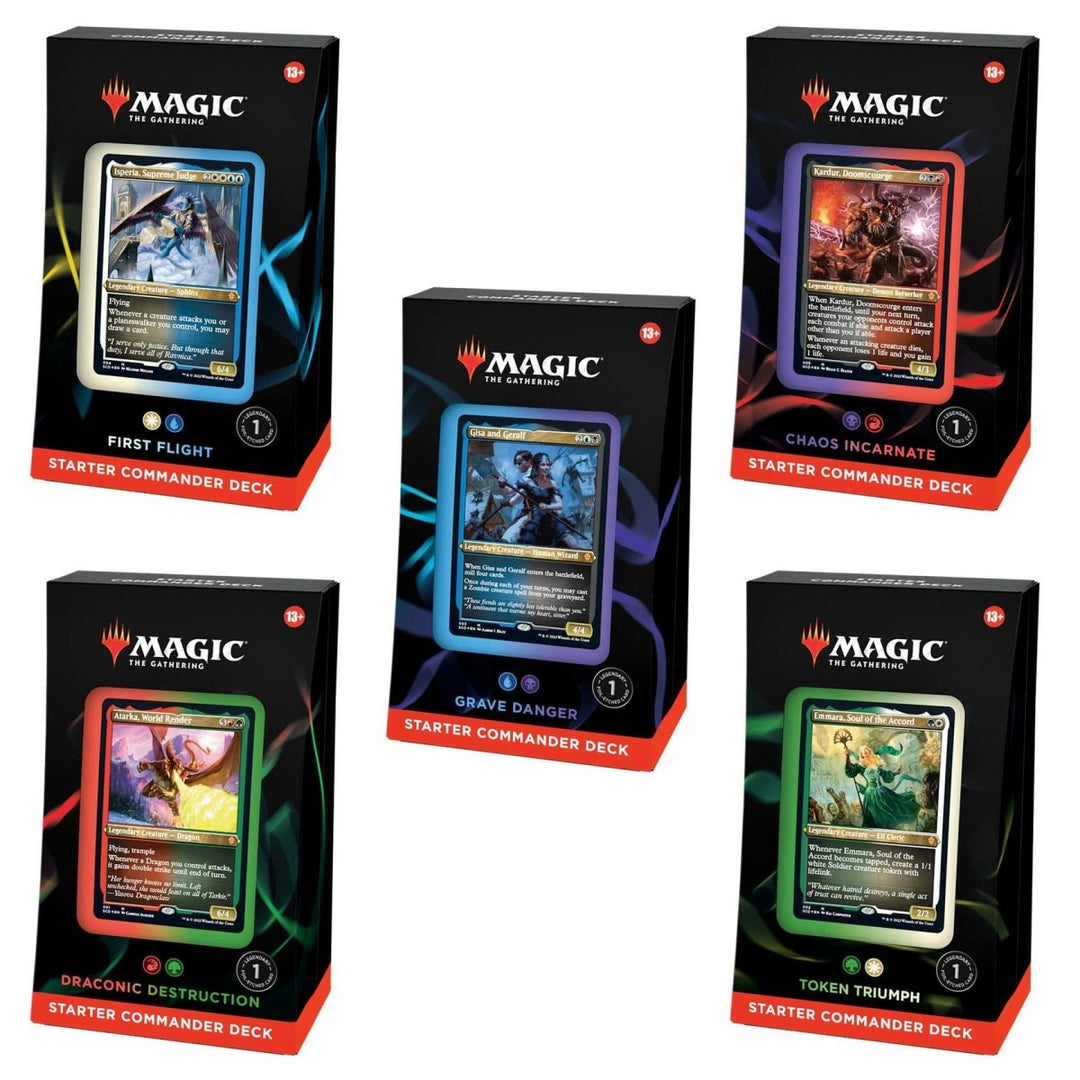 Magic: The Gathering Starter Commander Deck Bundle – Includes all 5 Decks,Multicoloured - The Oasis of Health
