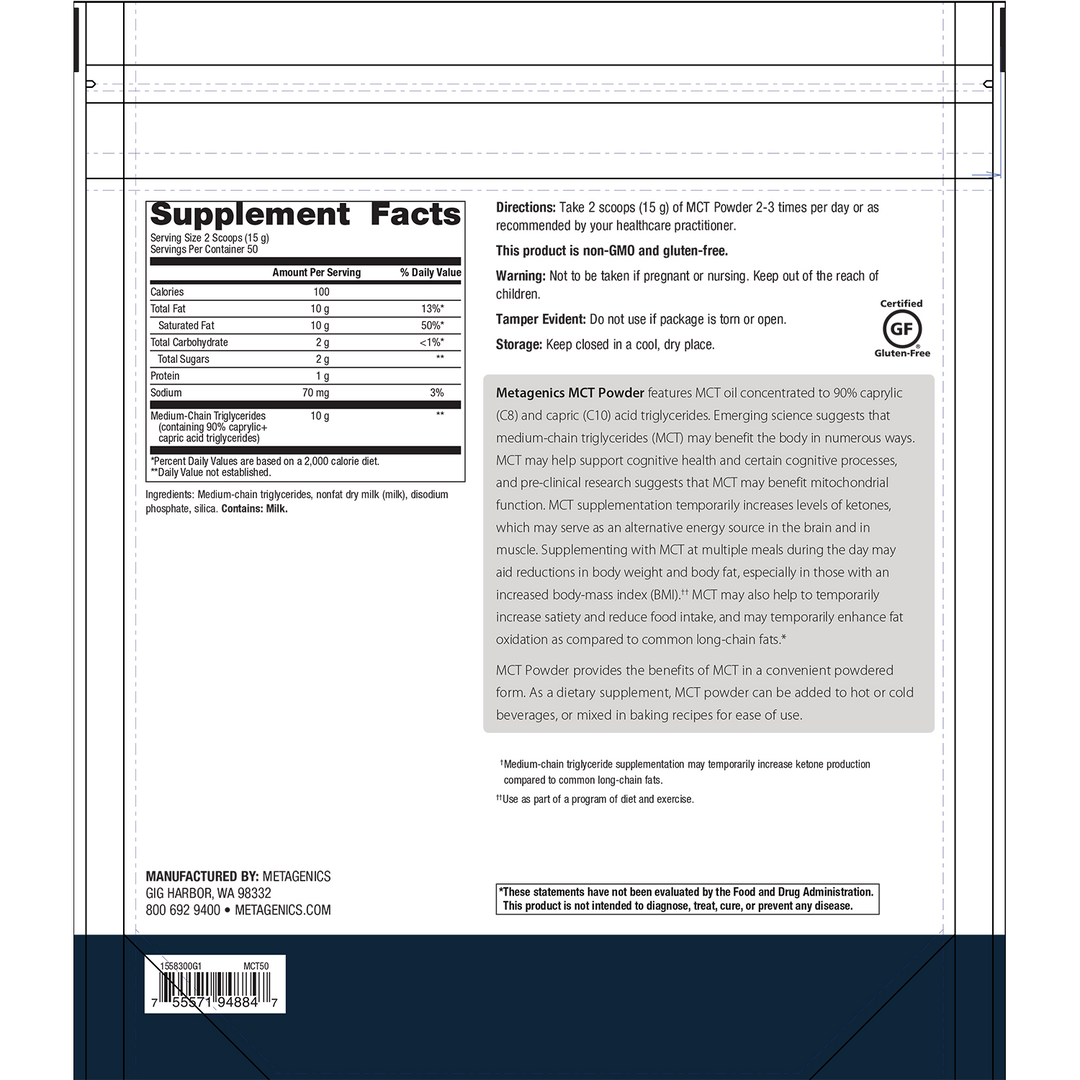 Metagenics MCT Powder 50 Servings