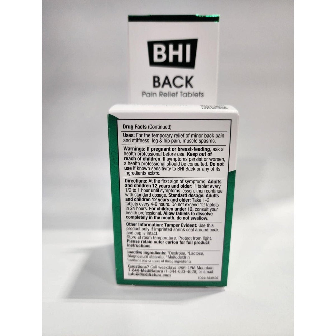 MediNatura BHI Back 100 Tabs - The Oasis of Health