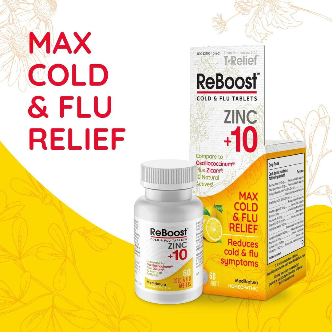 MediNatura Reboost Cold/Flu Lemon 60 Tablets - The Oasis of Health