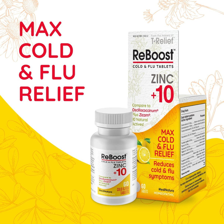 MediNatura Reboost Cold/Flu Lemon 60 Tablets - The Oasis of Health