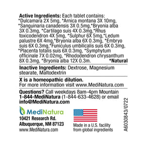 MediNatura T - Relief Arnica +12 Arthritis 100 Tablets - The Oasis of Health