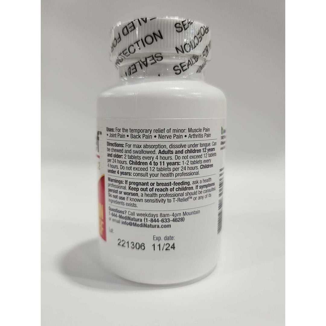 MediNatura T - Relief Extra Strength Arnica +12 Natural Homeopathic Actives for Joint Muscle Aches Pains & Soreness for Women & Men - 250 Tablets - The Oasis of Health