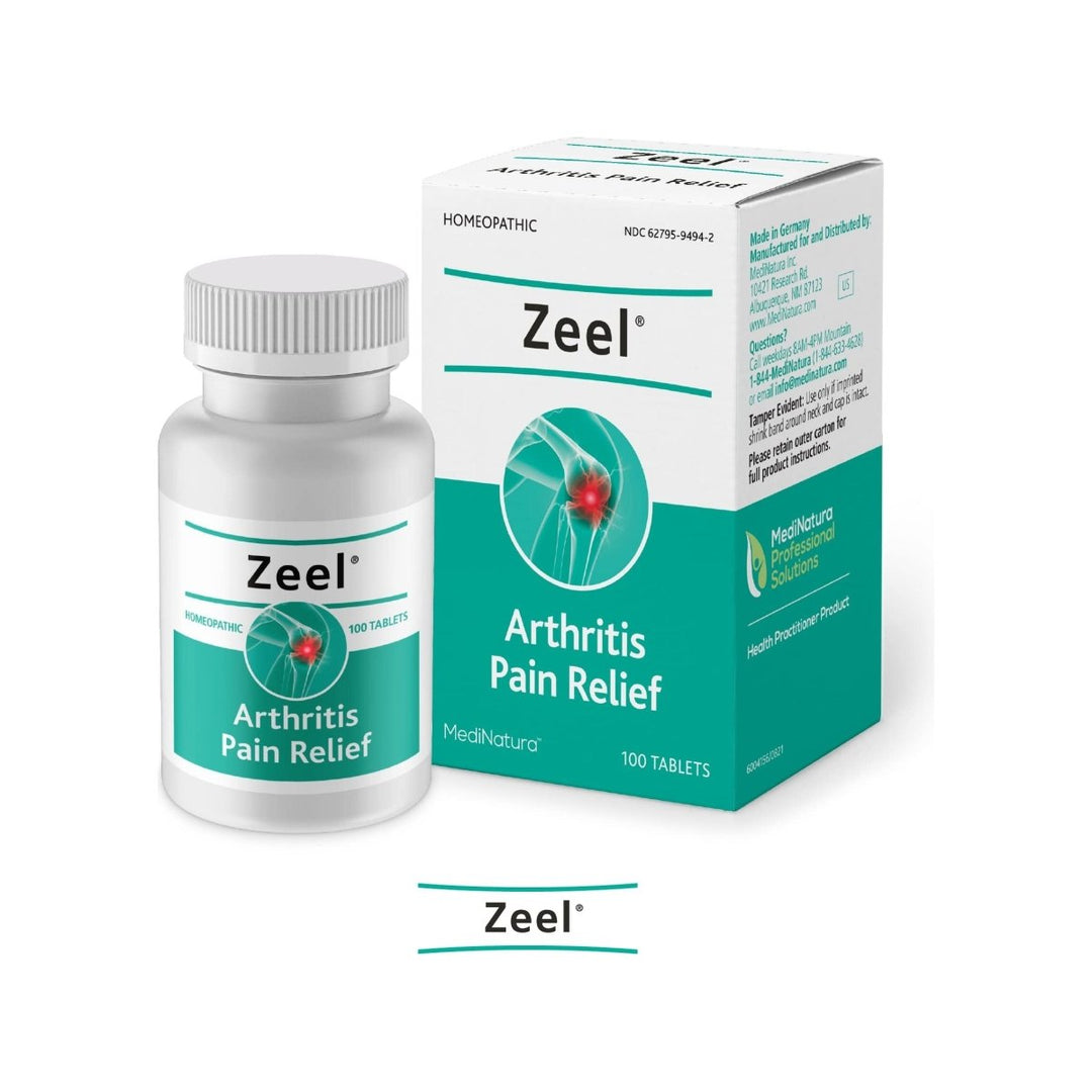 MediNatura Zeel Homeopathic Support Helps Relieve Pain & Stiffness Around Joints - Arnica + 14 Active Natural Ingredients - 100 Tablets - The Oasis of Health