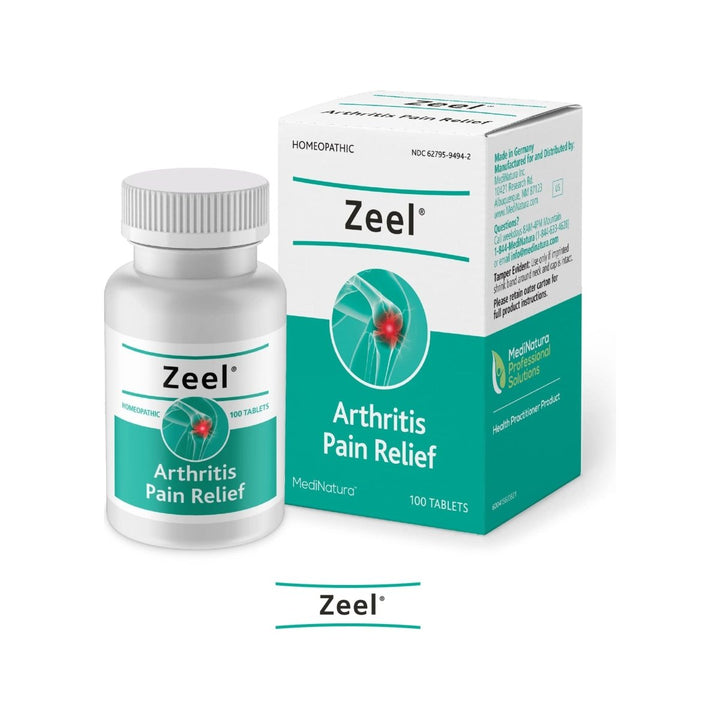MediNatura Zeel Homeopathic Support Helps Relieve Pain & Stiffness Around Joints - Arnica + 14 Active Natural Ingredients - 100 Tablets - The Oasis of Health