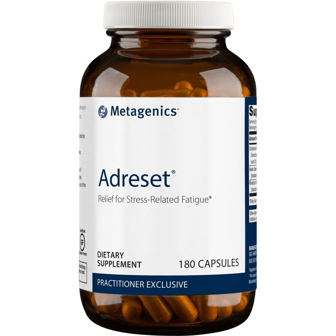 Metagenics Adreset Supplement with Cordyceps, Adaptogens and Ginseng to Help Relieve Stress Related Fatigue - 90 Servings - The Oasis of Health