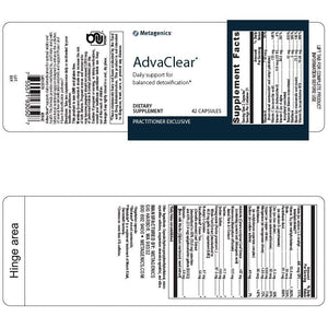 Metagenics AdvaClear Daily Support for Detoxification 42 Count (Pack of 1) - The Oasis of Health