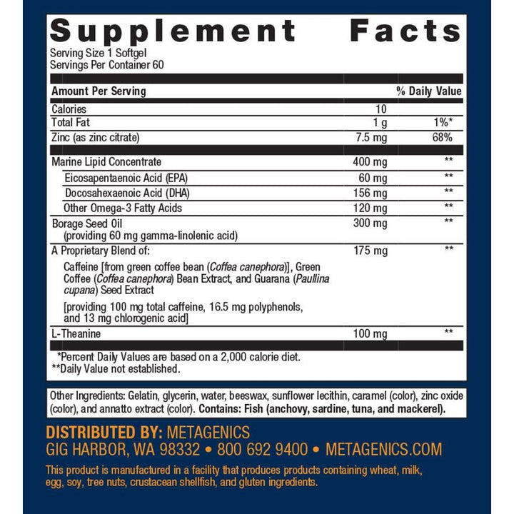 Metagenics Attencia 60 Softgels - The Oasis of Health