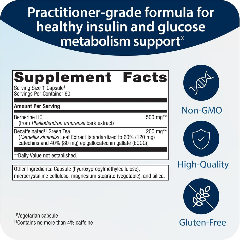 Metagenics Berberine GT - Supports Cardiovascular Health and Healthy Glucose Metabolism* | 60 Count - The Oasis of Health