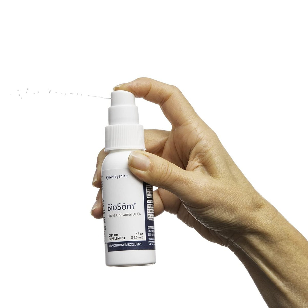 Metagenics BioSom Liquid DHEA Spray, Liposomal DHEA 5mg Per Spray, Helps Support Healthy Adrenal Function - 2 fl oz, 85 Servings - The Oasis of Health
