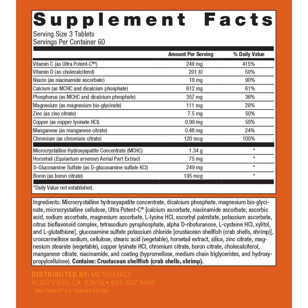 Metagenics Bone Builder Active Multivitamin Tablet - 60 Servings - The Oasis of Health
