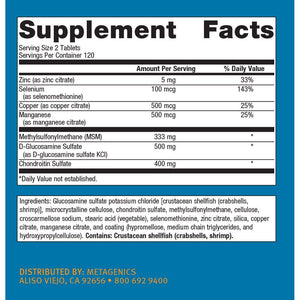 Metagenics ChondroCare Joint Support Supplement with Glucosamine Sulfate Helps Support Cartilage Health and Soft Tissue Formation - 240 Tablets - The Oasis of Health