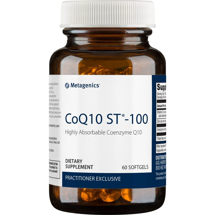 Metagenics CoQ10 ST - 100, Highly Absorbable 100 mg Coenzyme Q10 Supplement to Help Support Energy Production and Cardiovascular Function - 60 Count - The Oasis of Health