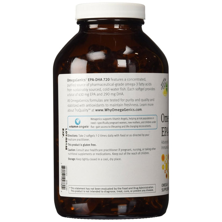 Metagenics EPA - DHA 720 Lemon 240 softgels - The Oasis of Health