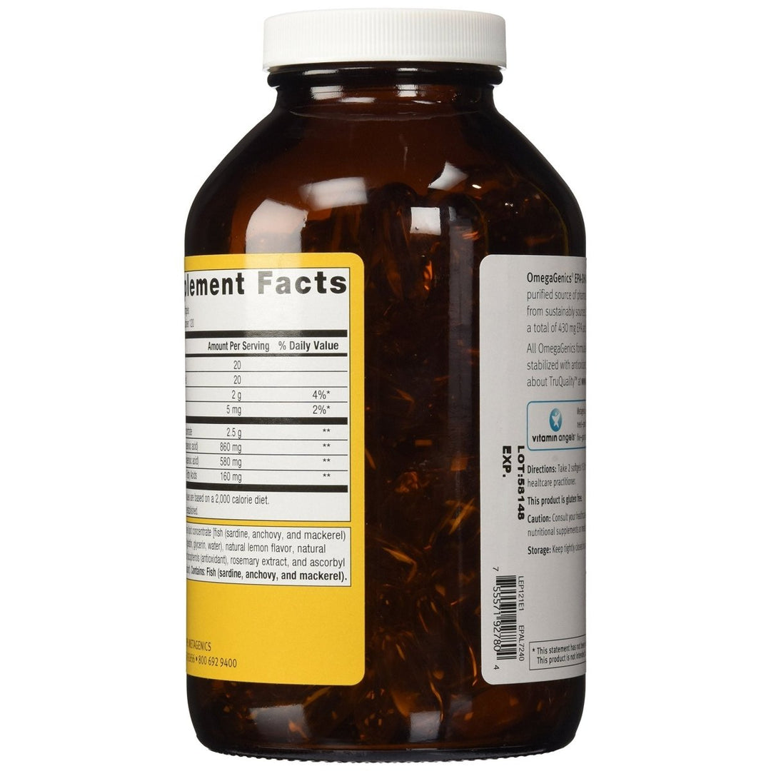 Metagenics EPA - DHA 720 Lemon 240 softgels - The Oasis of Health