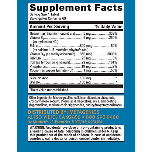 Metagenics Hemagenics Iron Supplement - 60 Count - Supports Healthy Red Blood Cell Function - The Oasis of Health