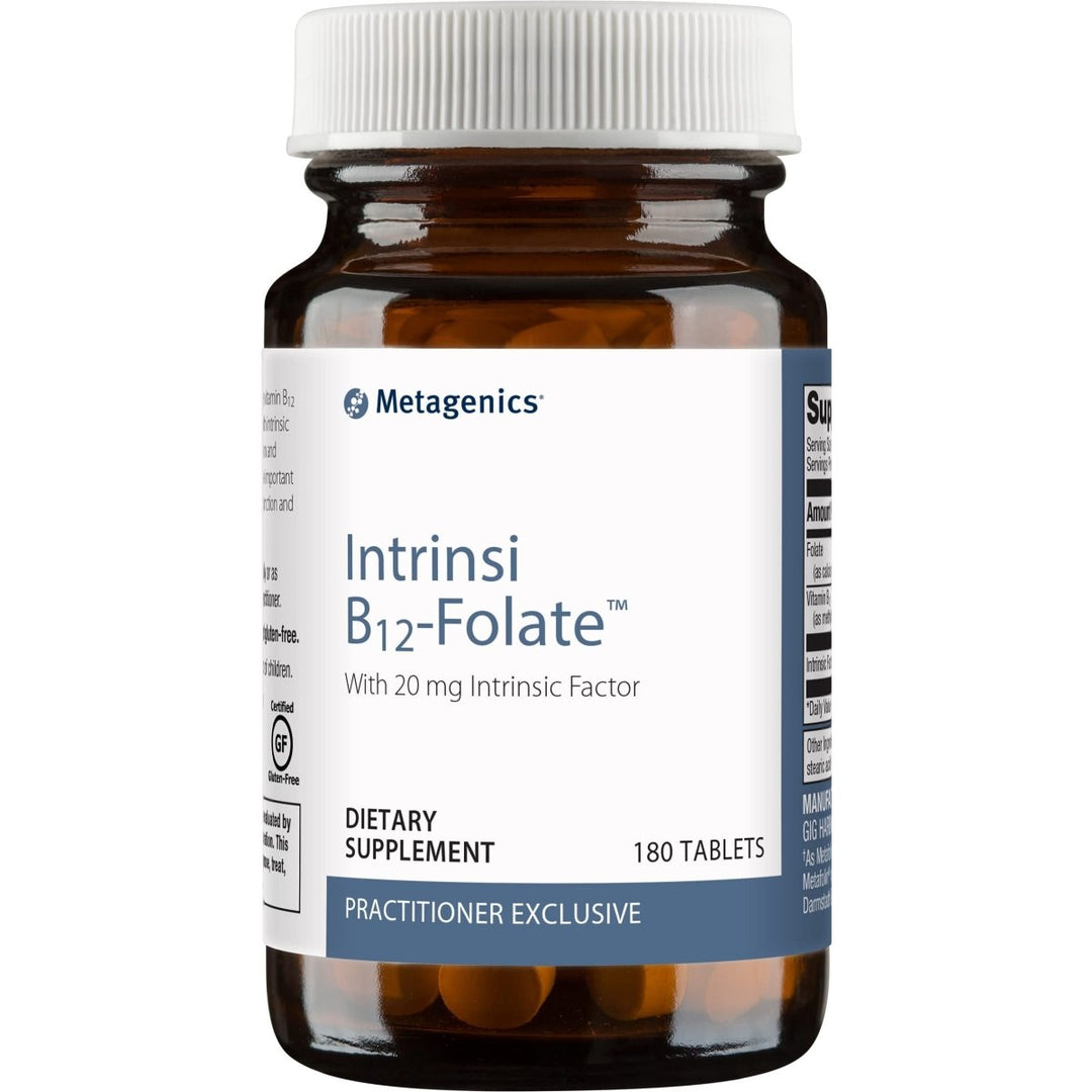 Metagenics Intrinsi B12 Folate, High Potency Vitamin B12 Supplement to Help Support a Healthy Nervous System and Cardiovascular Health with Intrinsic Factor for Enhanced Absorption - 180 Servings - The Oasis of Health