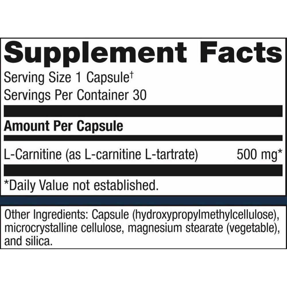 Metagenics L - Carnitine - Support for Fat Metabolism* | 30 Count - The Oasis of Health