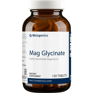 Metagenics Mag Glycinate - Highly Absorbable Magnesium Glycinate 100mg Supplement for Muscle Relaxation Support and Nervous System Health - 120 Count - The Oasis of Health
