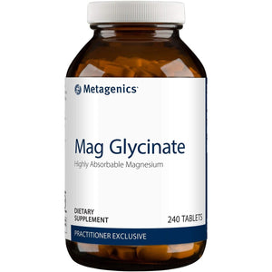 Metagenics Mag Glycinate - Highly Absorbable Magnesium Glycinate 100mg Supplement for Muscle Relaxation Support and Nervous System Health - 240 Count - The Oasis of Health