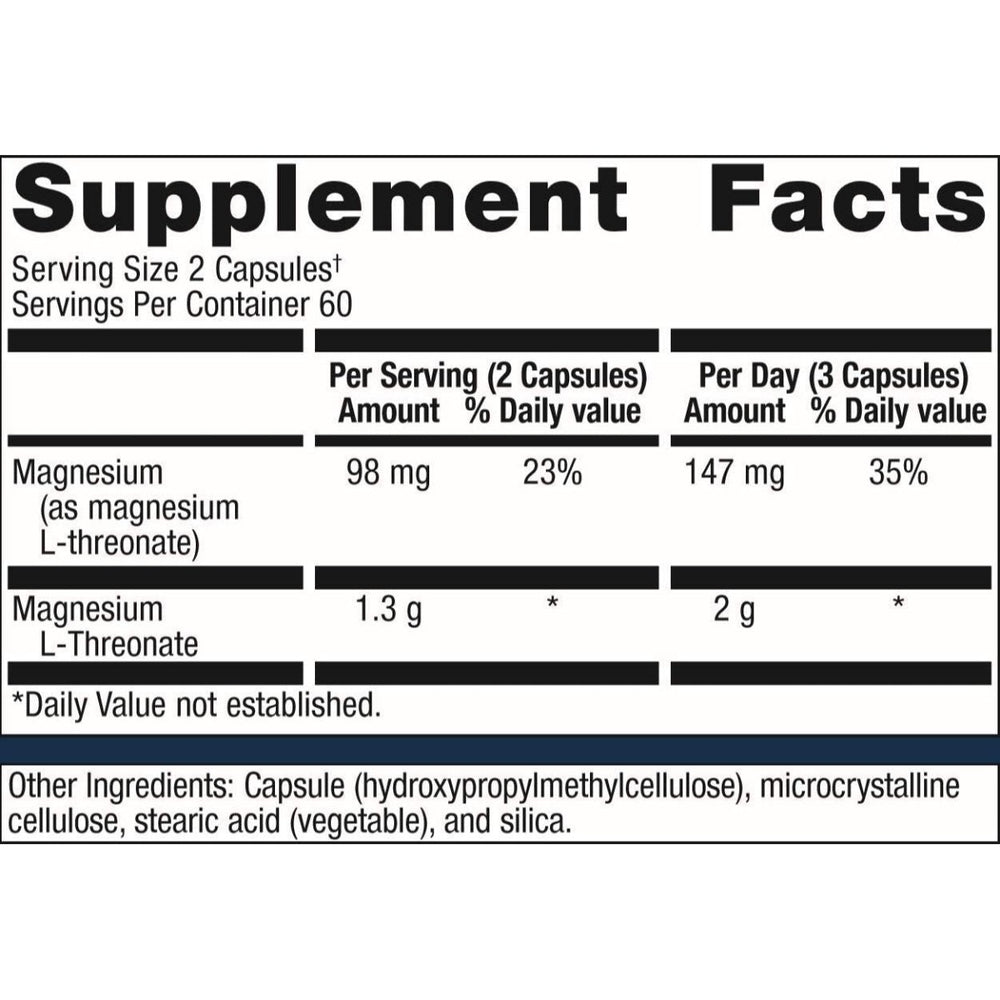 Metagenics Mag L - Threonate - Designed to Help Support Cognitive Health* | 120 Count - The Oasis of Health