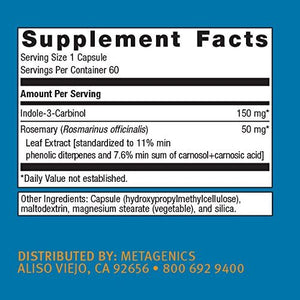 Metagenics Meta I 3 C? ? Stabilized Indole - 3 - Carbinol ? 60 Servings - The Oasis of Health