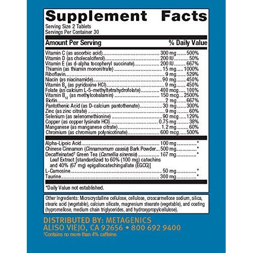 Metagenics - MetaGlycemX, 60 Count - The Oasis of Health