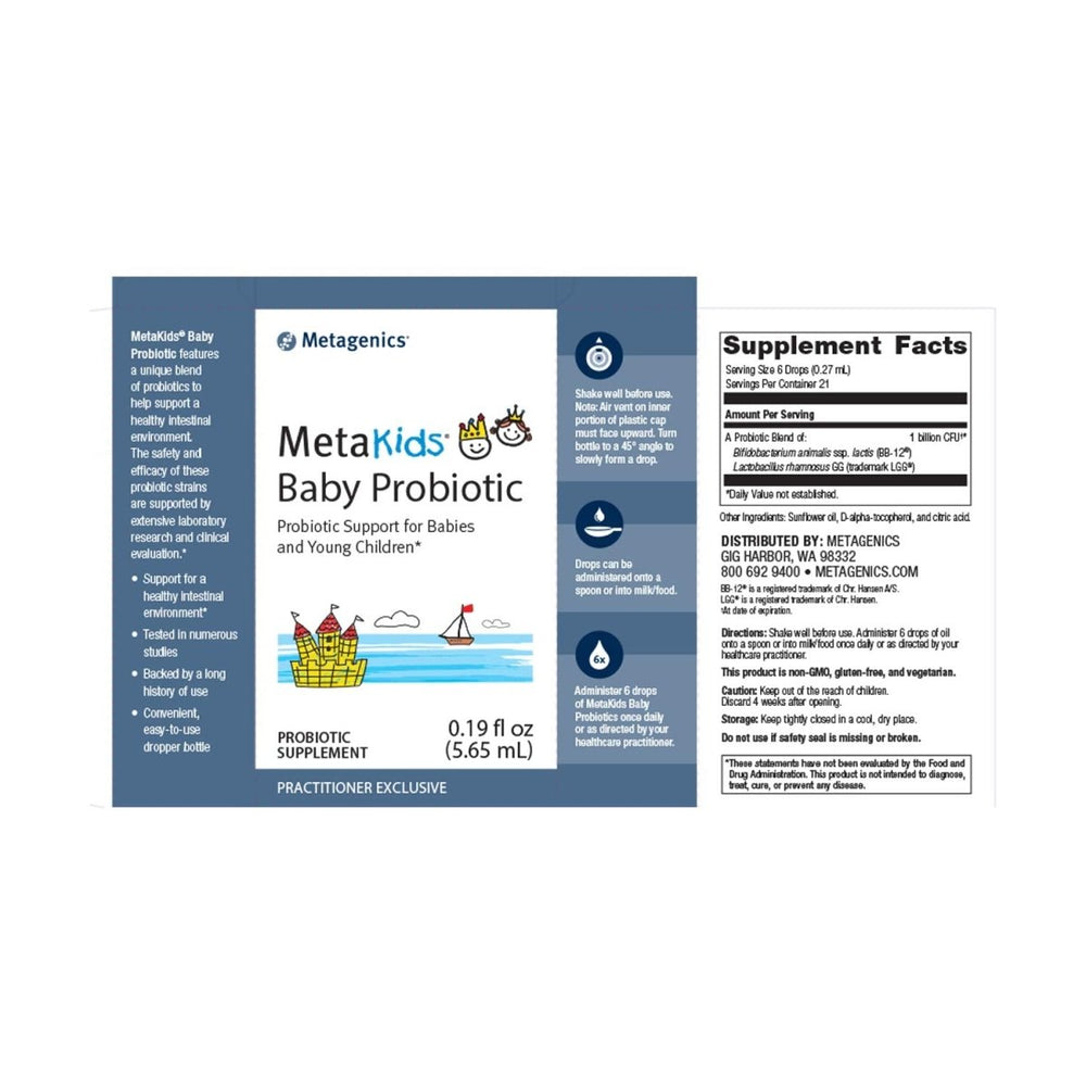 Metagenics MetaKids? Baby Probiotic ? Probiotic Support for Babies and Young Children* | 21 Servings - The Oasis of Health