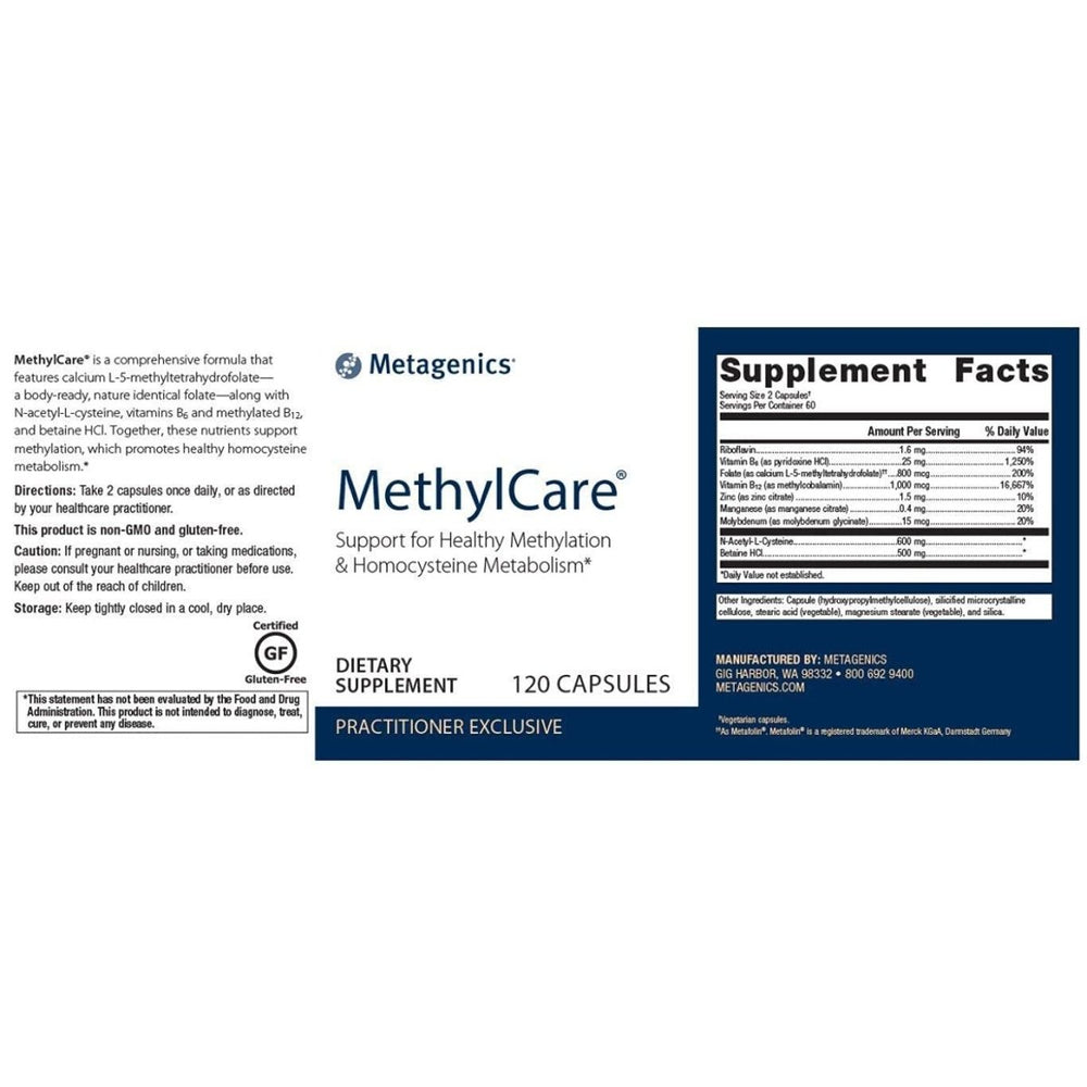 Metagenics Methyl Care (Formerly Called Vessel Care) Supplement, 120 Count (120) - The Oasis of Health