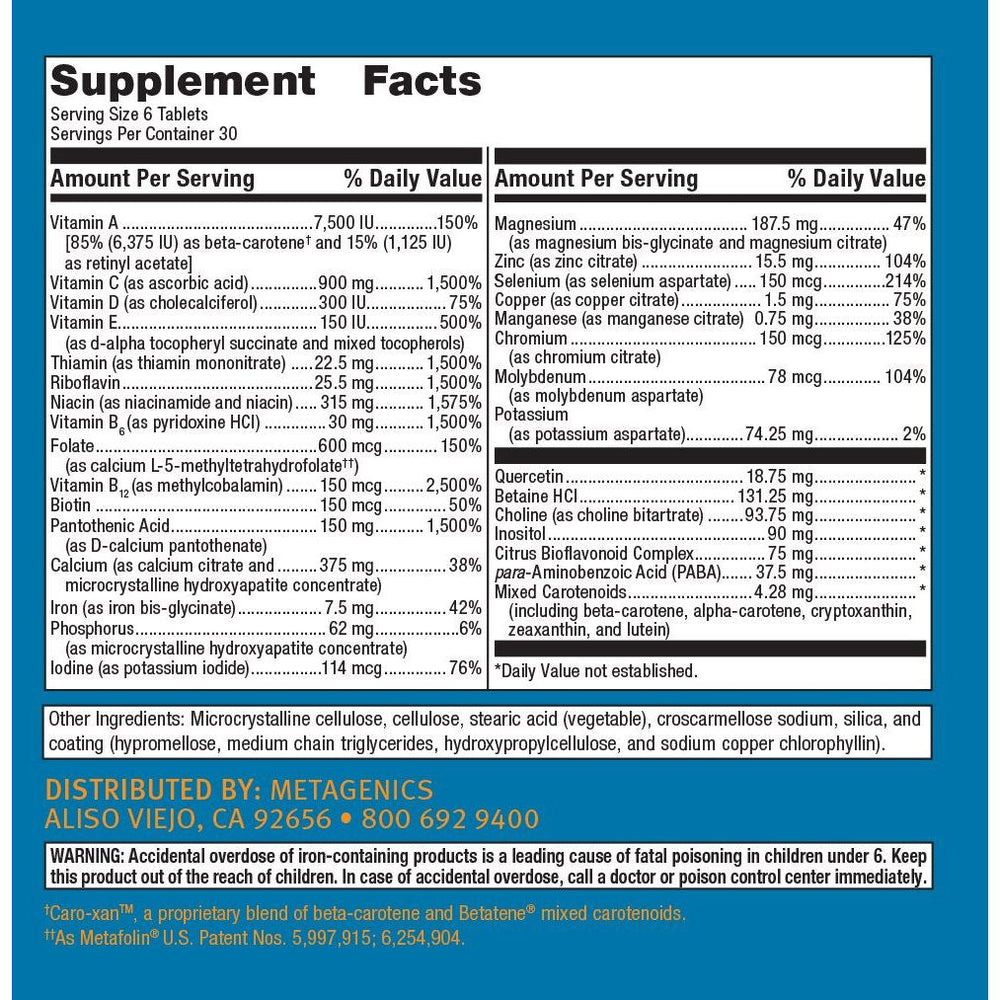 Metagenics Multigenics? Intensive Care ? Advanced Nutritional Support Designed for Optimal Health* ? 30 Servings - The Oasis of Health