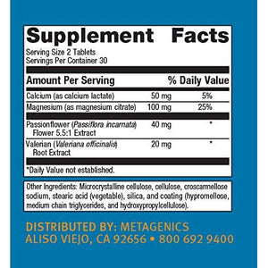 Metagenics MyoCalm | Muscle Relaxation and Comfort Formula with Passionflower and Valerian Root | 60 Tablets - The Oasis of Health