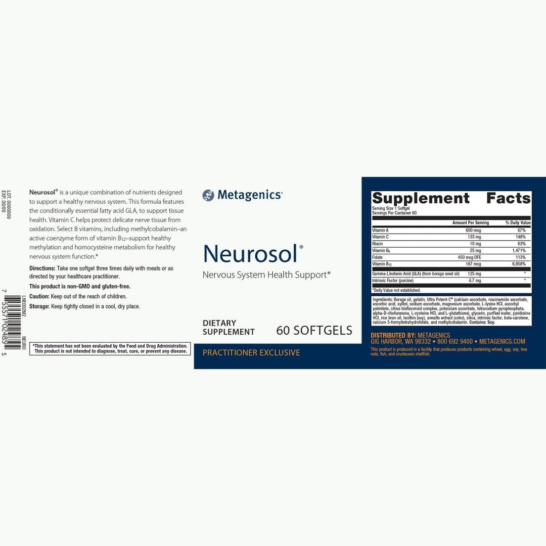 Metagenics Neurosol 60 Softgels - The Oasis of Health