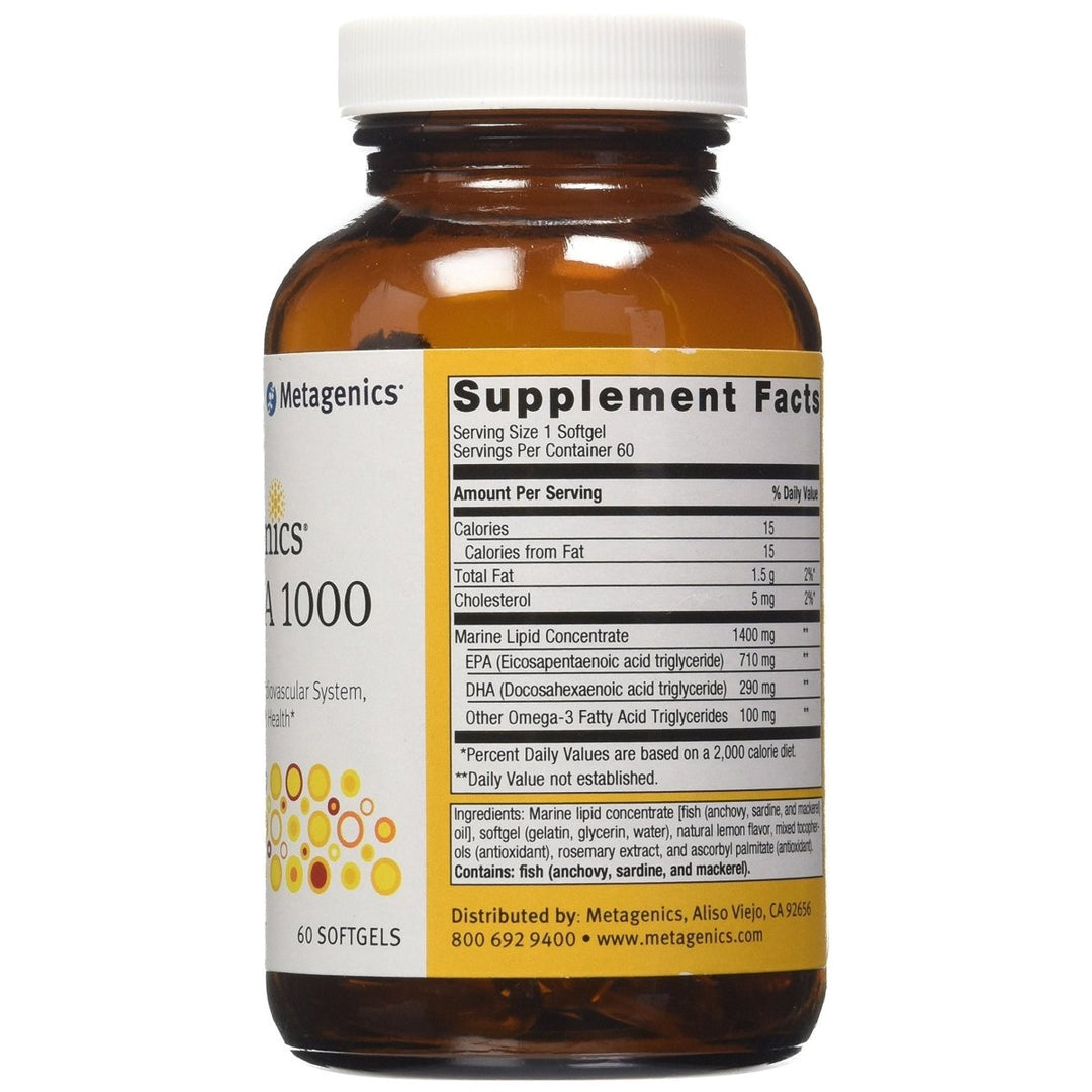 Metagenics OmegaGenics EPA - DHA 1000 Dietary Supplement, 60 Count - The Oasis of Health