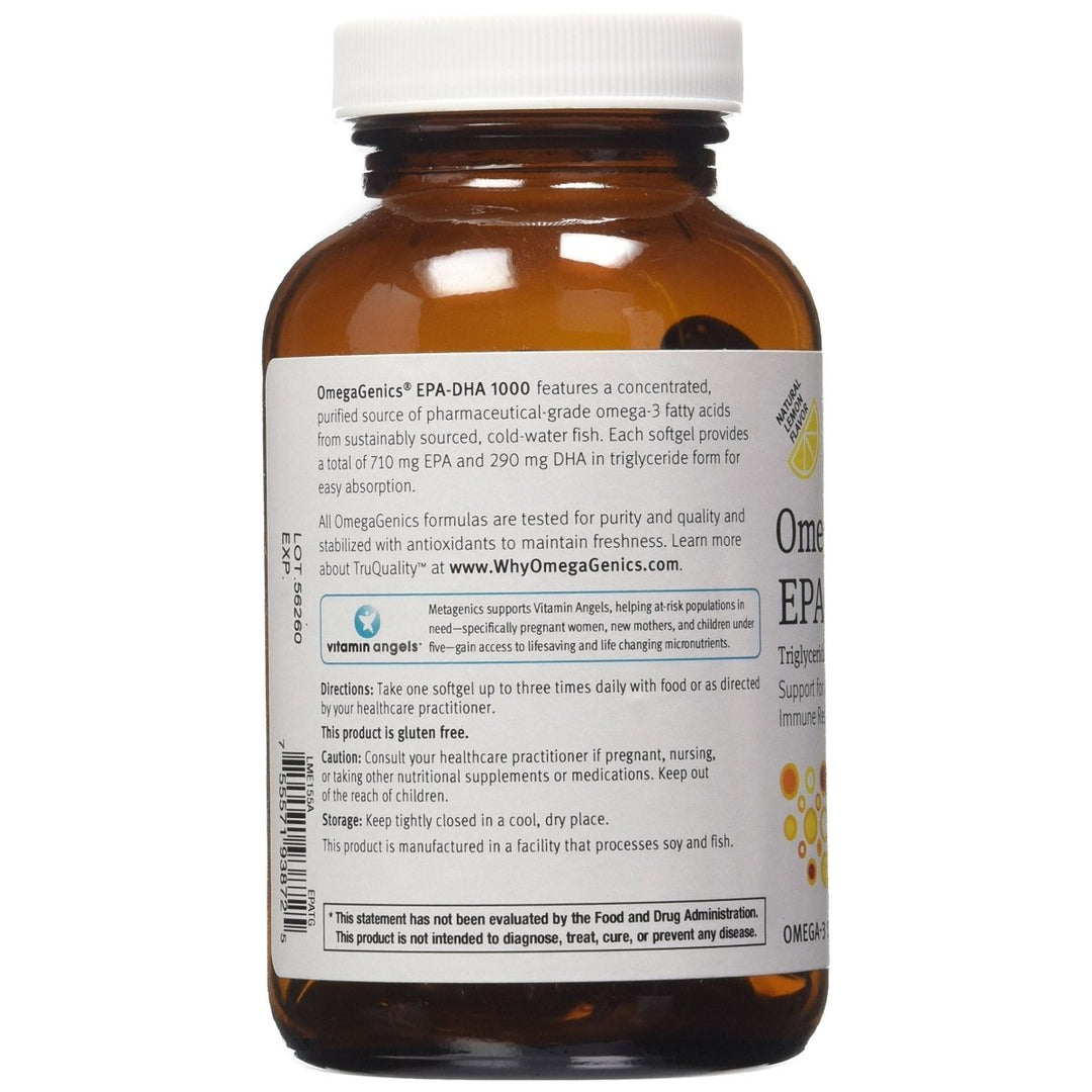Metagenics OmegaGenics EPA - DHA 1000 Dietary Supplement, 60 Count - The Oasis of Health