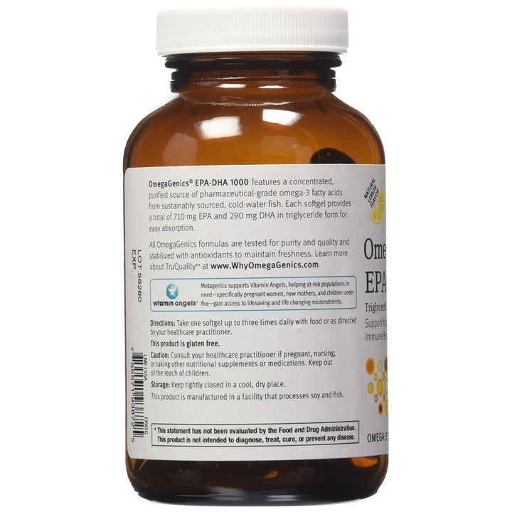Metagenics OmegaGenics EPA - DHA 1000 Dietary Supplement, 60 Count - The Oasis of Health