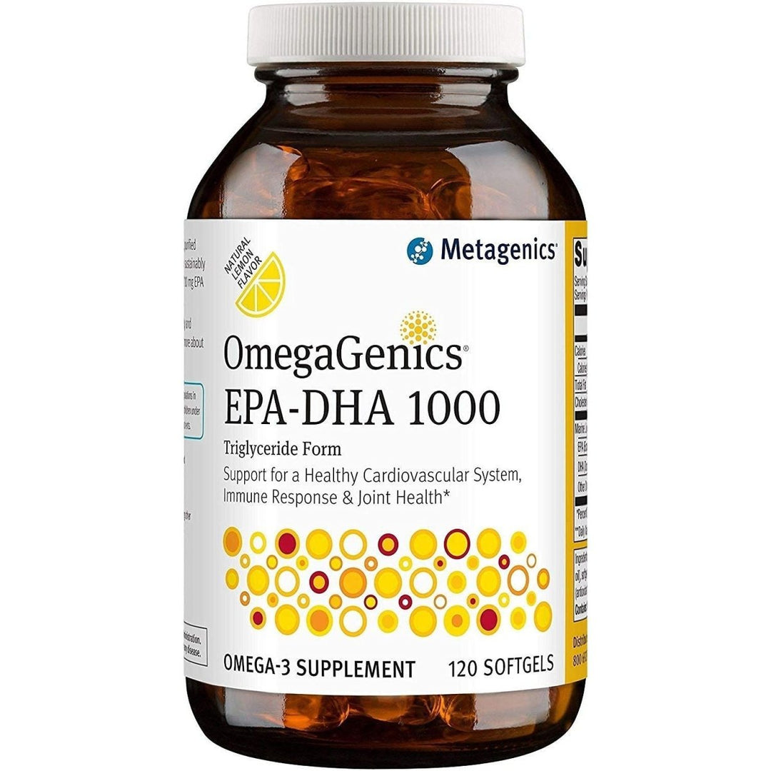 Metagenics OmegaGenics EPA - DHA 1000mg - Daily Omega 3 Fish Oil Supplement to Support Cardiovascular, Musculoskeletal and Immune System Health - 120 Count - The Oasis of Health