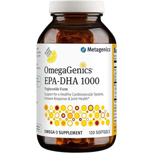 Metagenics OmegaGenics EPA - DHA 1000mg - Daily Omega 3 Fish Oil Supplement to Support Cardiovascular, Musculoskeletal and Immune System Health - 120 Count - The Oasis of Health