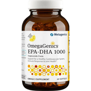 Metagenics OmegaGenics EPA - DHA 1000mg - Daily Omega 3 Fish Oil Supplement to Support Cardiovascular, Musculoskeletal and Immune System Health - 60 Count - The Oasis of Health