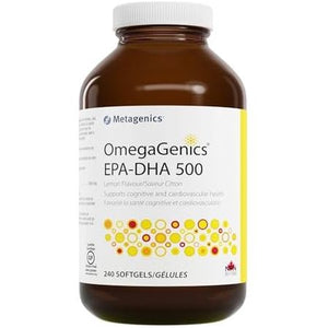 Metagenics OmegaGenics EPA - DHA 500 Lemon 120 Softgels - TwinPak - The Oasis of Health