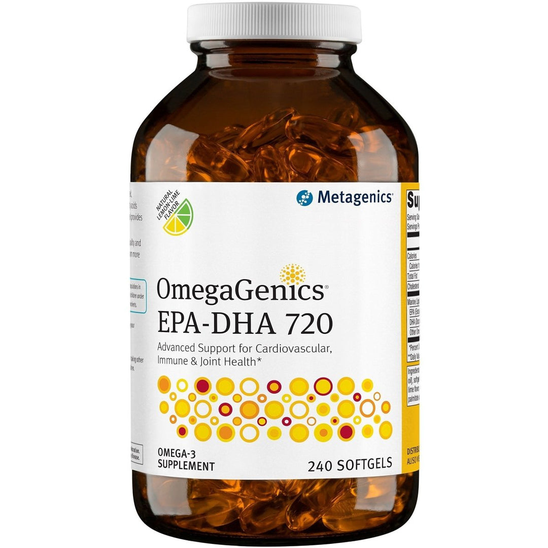 Metagenics OmegaGenics EPA - DHA 720mg Nutritional Supplement Daily Omega 3 Fish Oil Supplement to Support Cardiovascular Softgel - 240 Count - The Oasis of Health