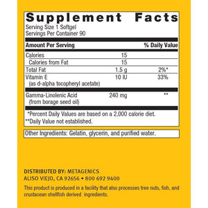 Metagenics - OmegaGenics GLA 240, 90 Count - The Oasis of Health