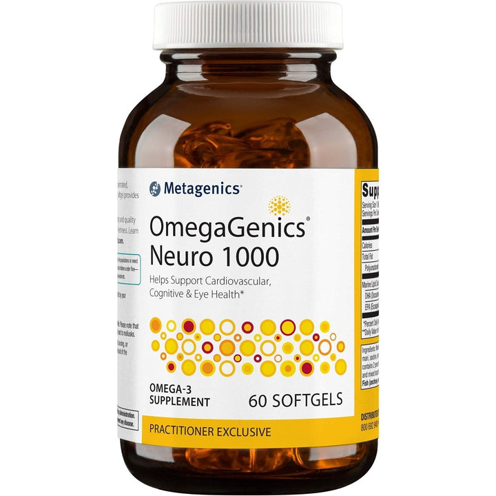 Metagenics - OmegaGenics Neuro 1000, 750 mg DHA and 250 mg EPA, Concentrated, Purified Source of Omega - 3 Fatty acids, 60 Count - The Oasis of Health