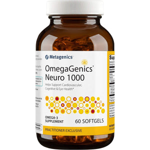 Metagenics - OmegaGenics Neuro 1000, 750 mg DHA and 250 mg EPA, Concentrated, Purified Source of Omega - 3 Fatty acids, 60 Count - The Oasis of Health