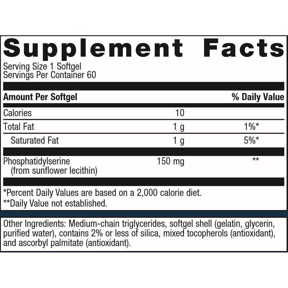 Metagenics Phosphatidylserine - Cognitive Function and Learning Support - 60 Count - The Oasis of Health