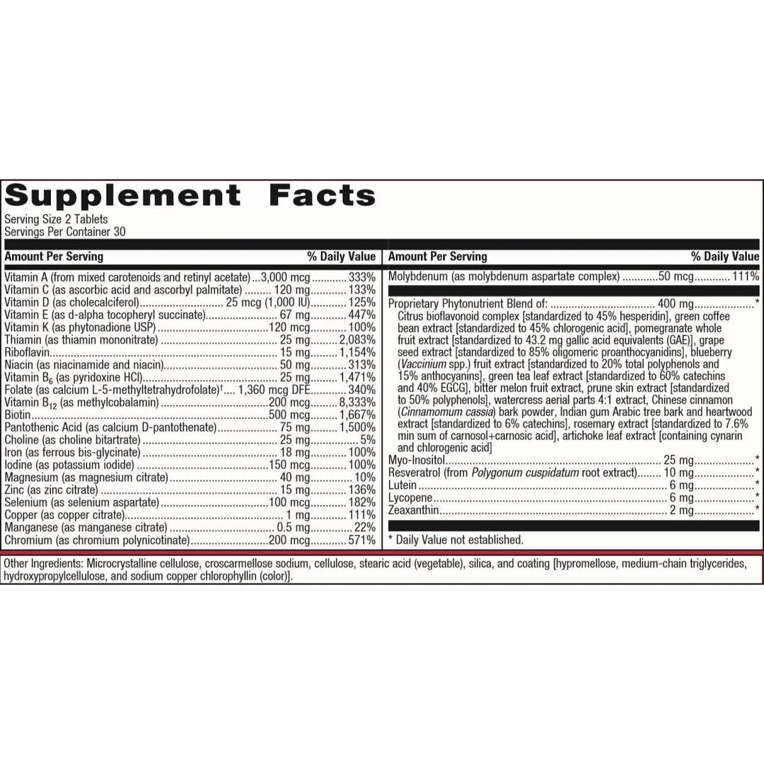Metagenics Phytomulti with Iron 60 Tablets - The Oasis of Health