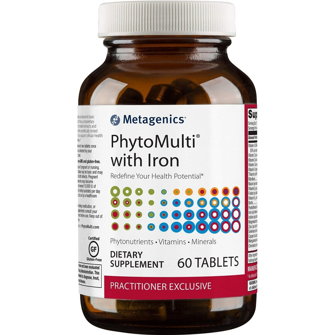 Metagenics PhytoMulti with Iron - Daily Multivitamin Supplement with Phytonutrients, Vitamins and Minerals for Multidimensional Health Support - 60 Tablets, 30 Day Supply - The Oasis of Health