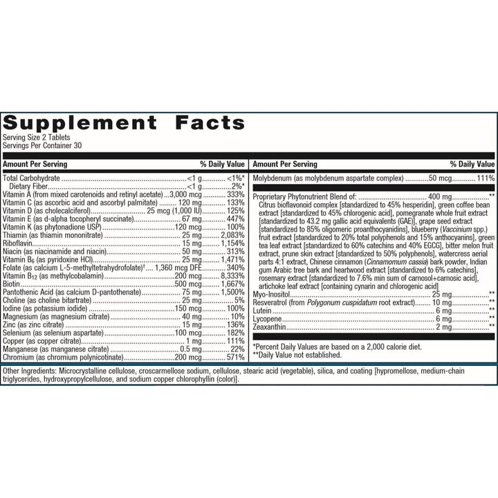 Metagenics - PhytoMulti without Iron 60 Tablets - The Oasis of Health