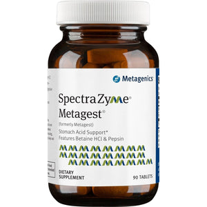 Metagenics SpectraZyme Metagest Supplement with Betaine HCL and Pepsin to Help Stomach Acid Support - 90 Tablets - The Oasis of Health