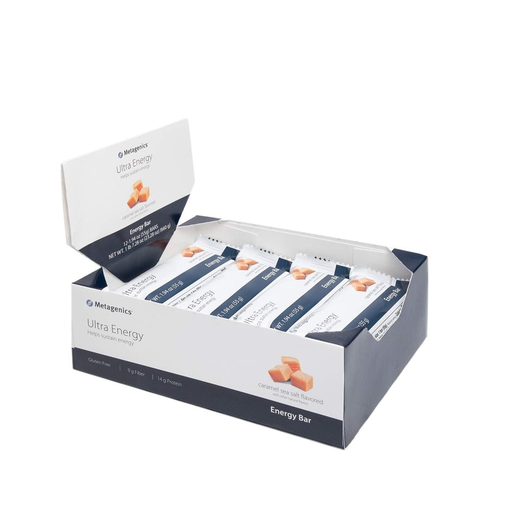 Metagenics Ultra Energy Bars - Caramel Sea Salt Flavored, 12 Bars - The Oasis of Health