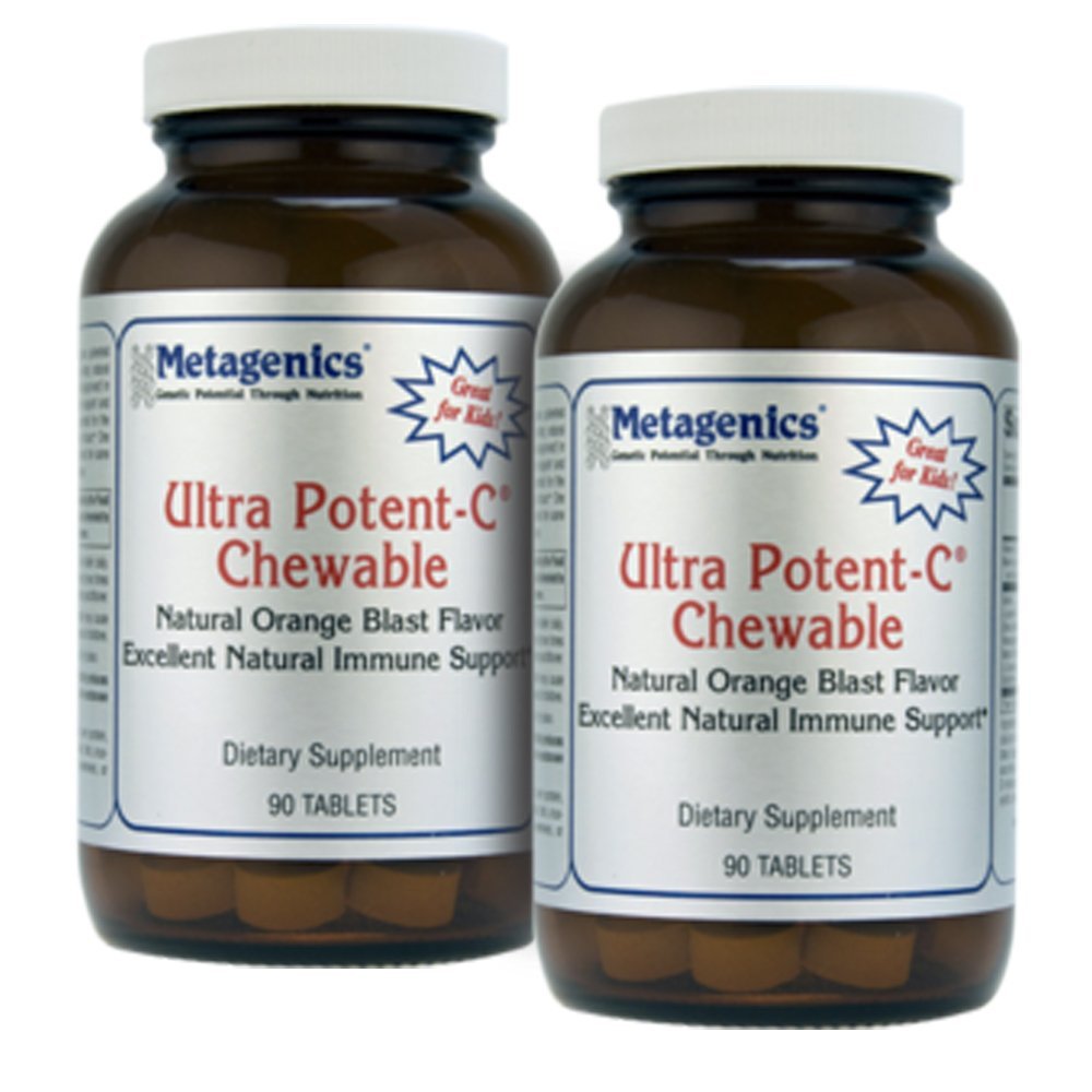 Metagenics Ultra Potent - C Chewable Natural Orange Blast Flavor 90 Tabs - TwinPak - The Oasis of Health